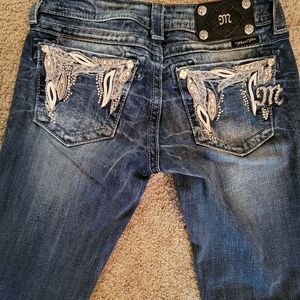 Miss Me embellished boot cut jeans, size 25 x 31.5